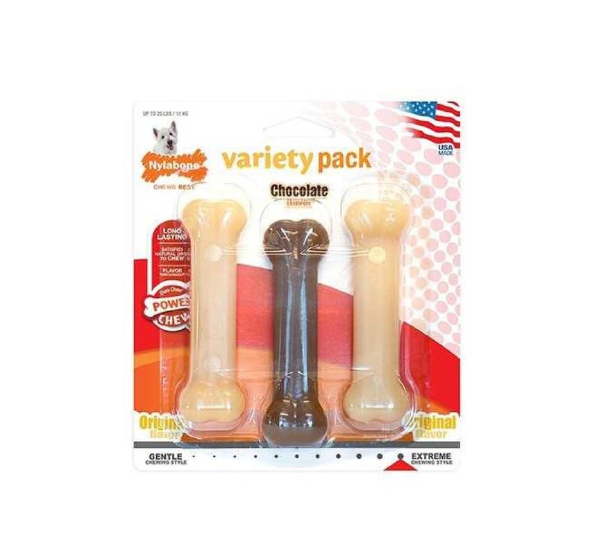 Juguete Huesos Resistente Nylabone 3 Unidades Talla M-1