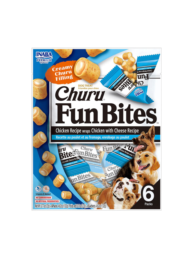 SNACK CHURU FUN BITES PERRO SABOR CHICKEN Y CHEESE - 6 SOBRES-0