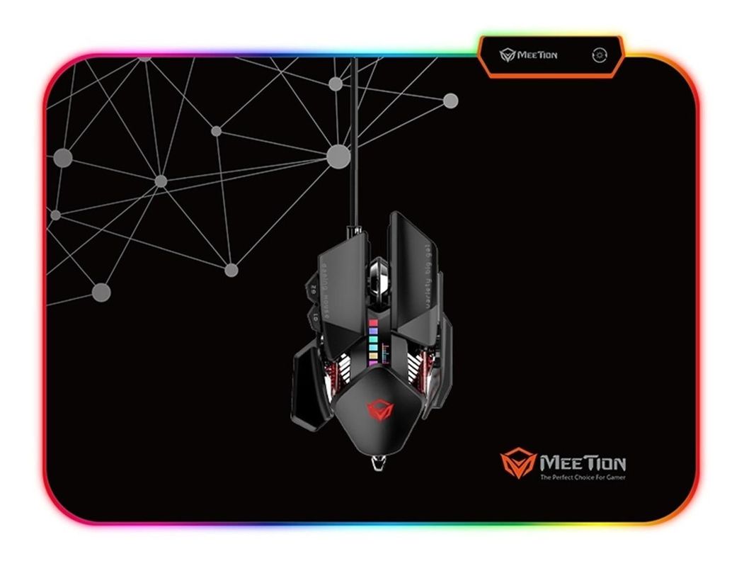 Mousepad Gamer RGB Meetion MT-PD120 Control de Luz Negro