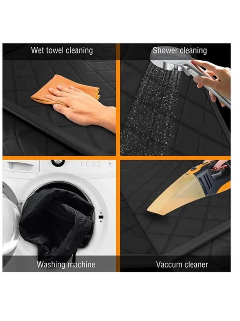 Funda Protectora Para Autos Cubre Asiento Mascotas Negro-4