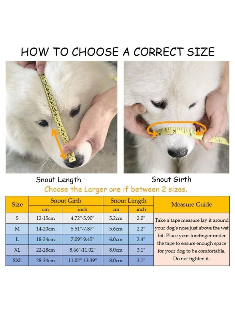 Bozal para perro ajustable con velcro 18-24CM-1