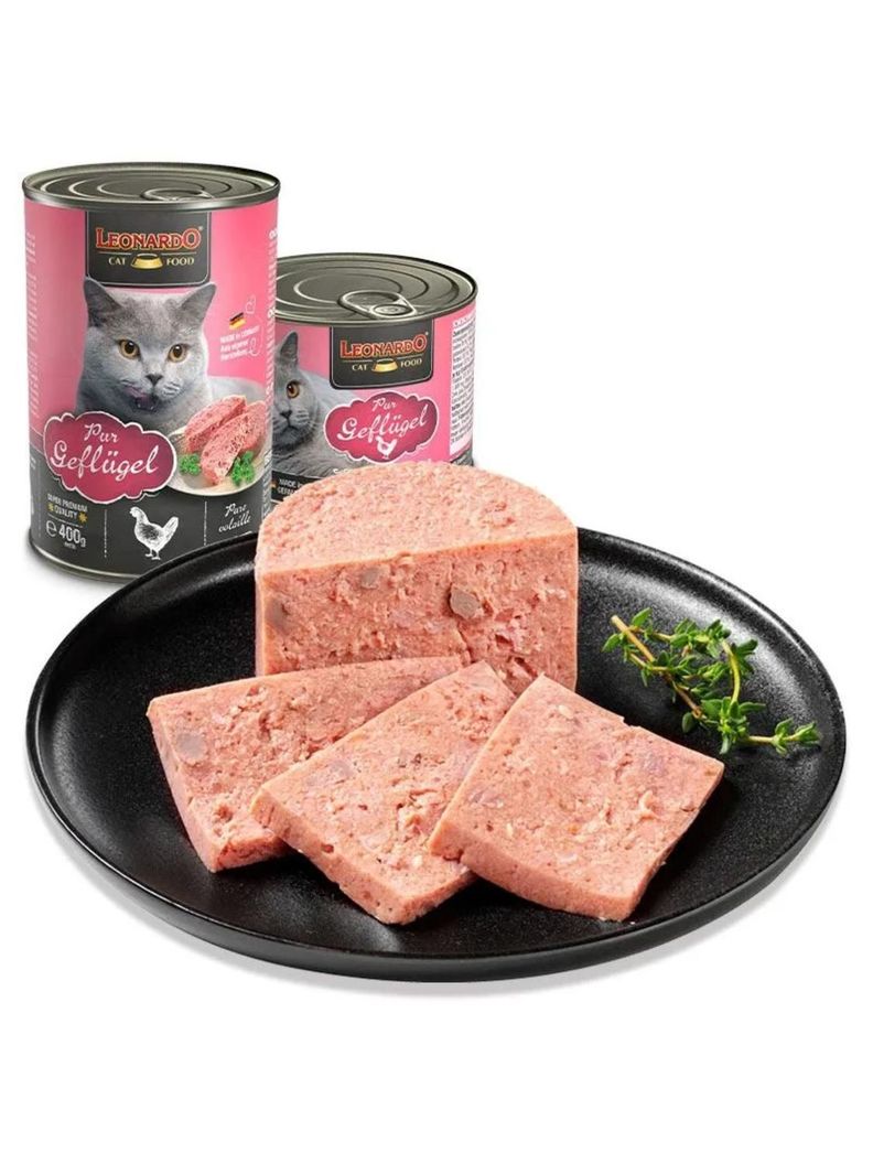 Alimento Leonardo Sabor Ave Lata 400dgr Pack X6-2