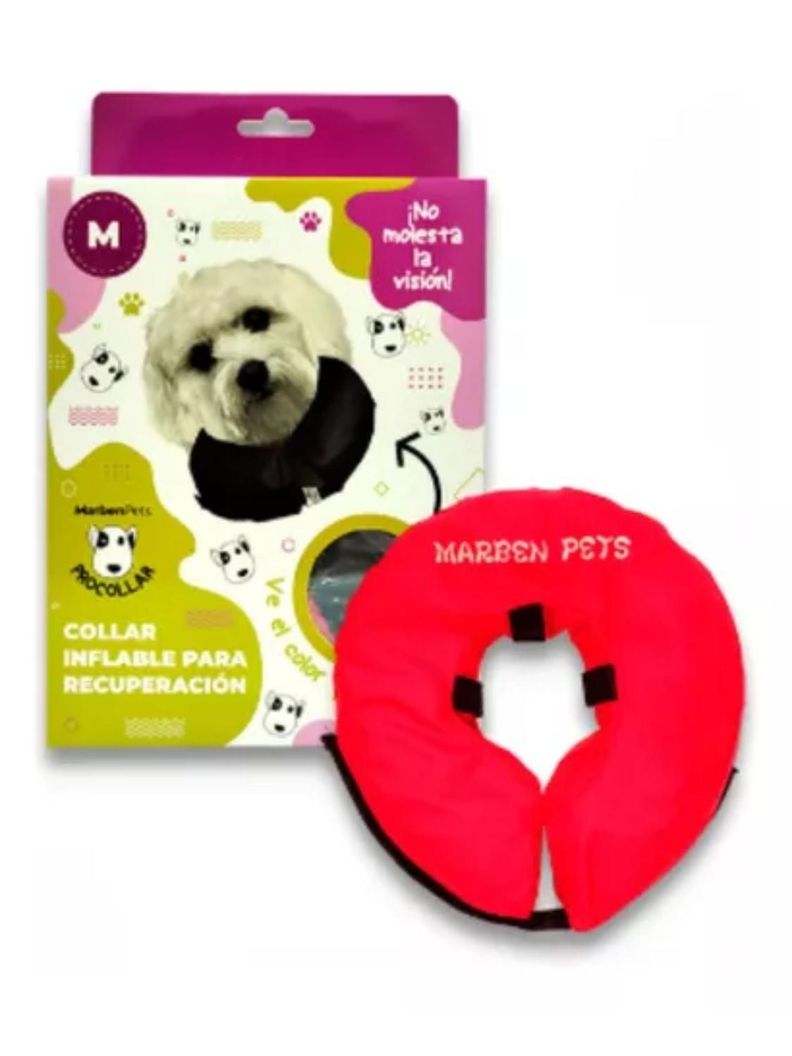 Collar Isabelino Inflable Para Mascotas Talla M 23-33cm-0