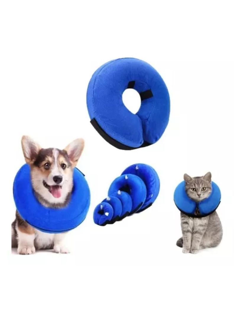 Collar Isabelino Inflable Para Mascotas Talla M 23-33cm-4