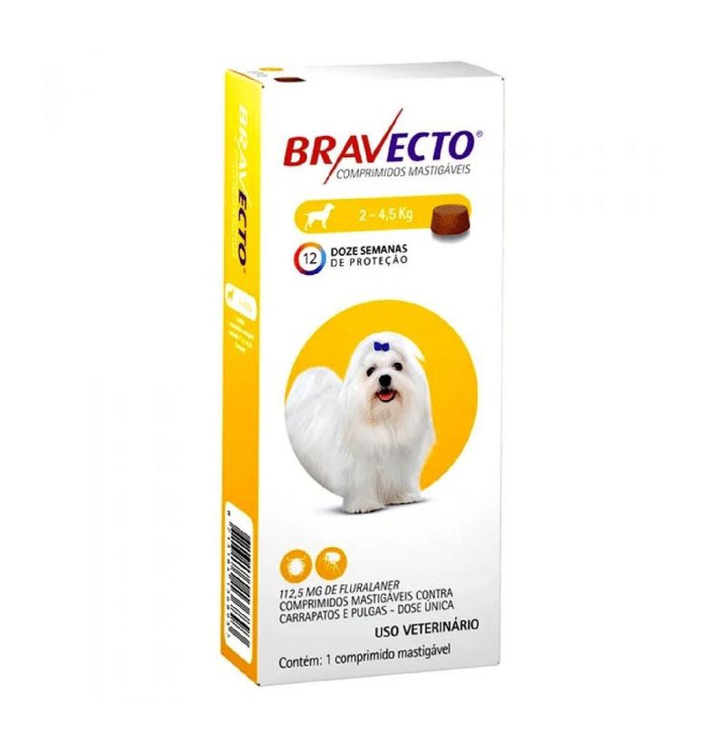 Antiparasitario Externo Bravecto Perro 1 Comprimido 2 A 4.5 KG-0