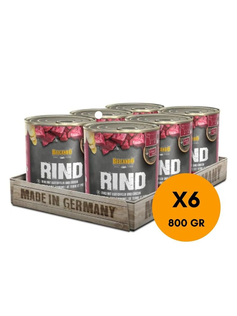 PACK 6 LATAS BELCANDO RIND TERNERA PATATA GUISANTES - 800 GR-0