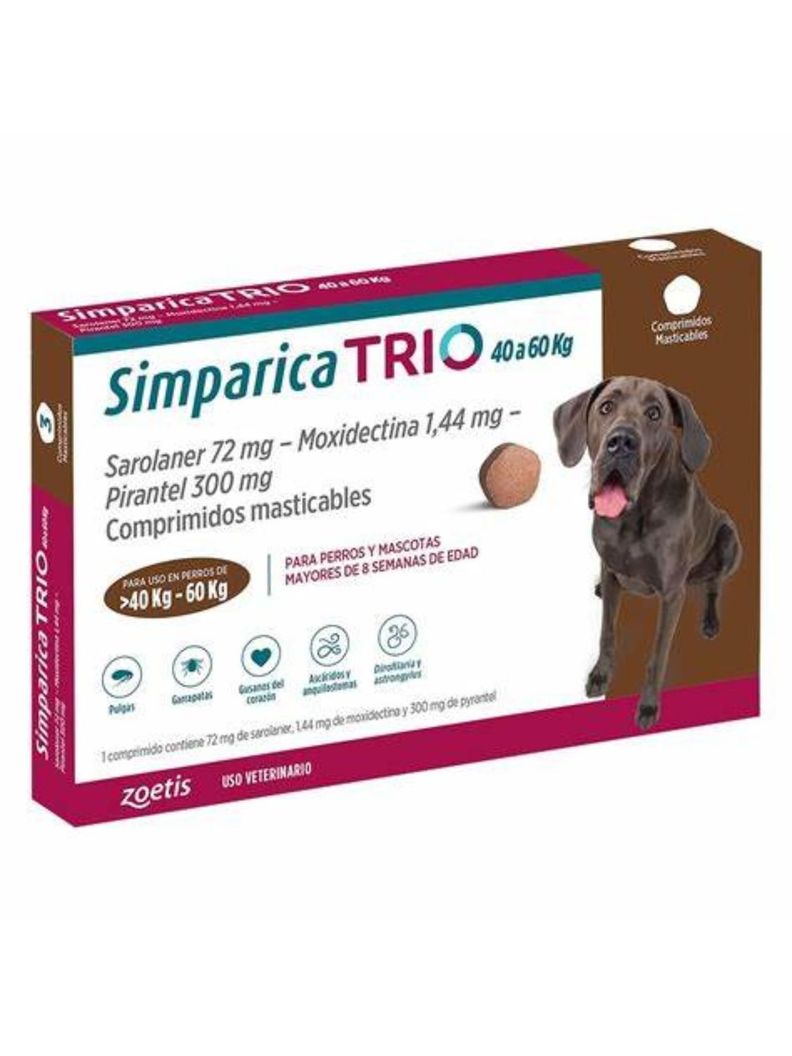 ANTIPARASITARIO SIMPARICA TRIO 1 COMP - 40 A 60 KG-7