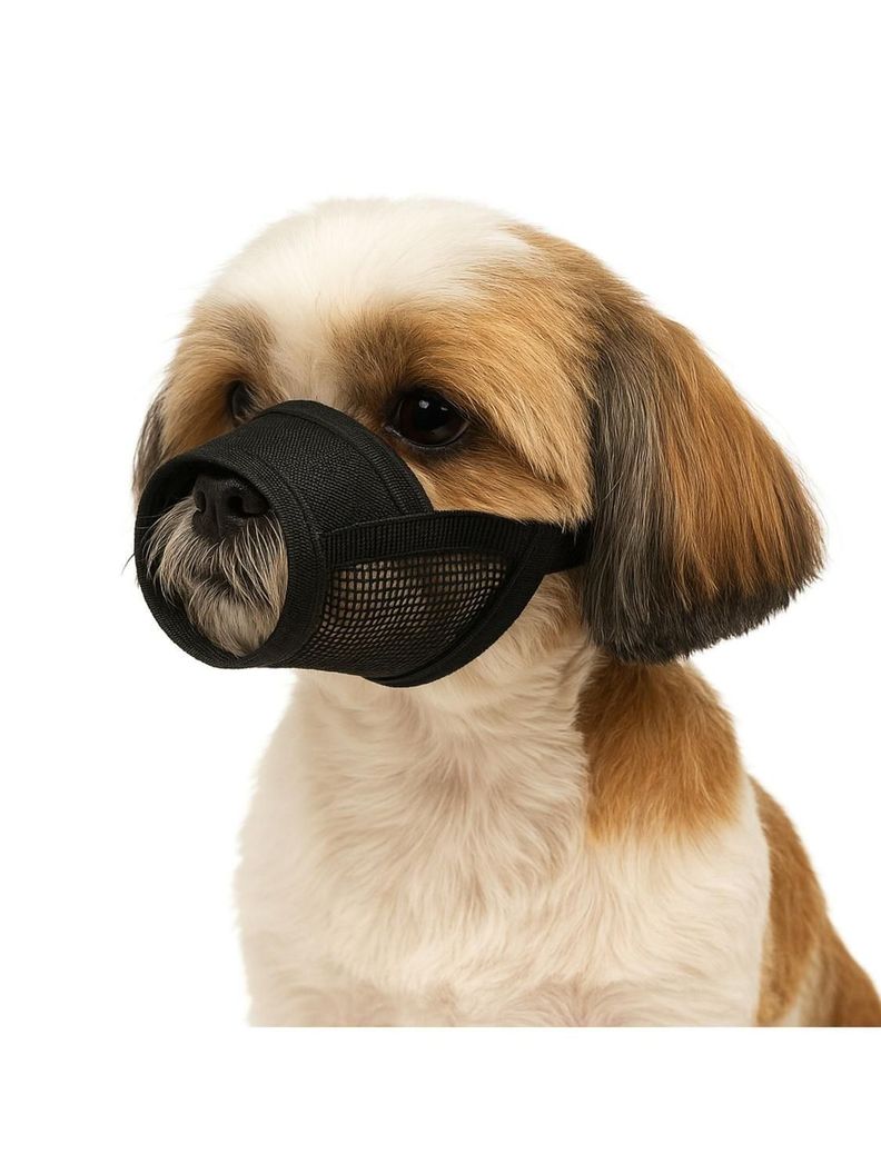 Bozal Ajustable con Velcro Perro Talla M 14x20 cm Negro 10