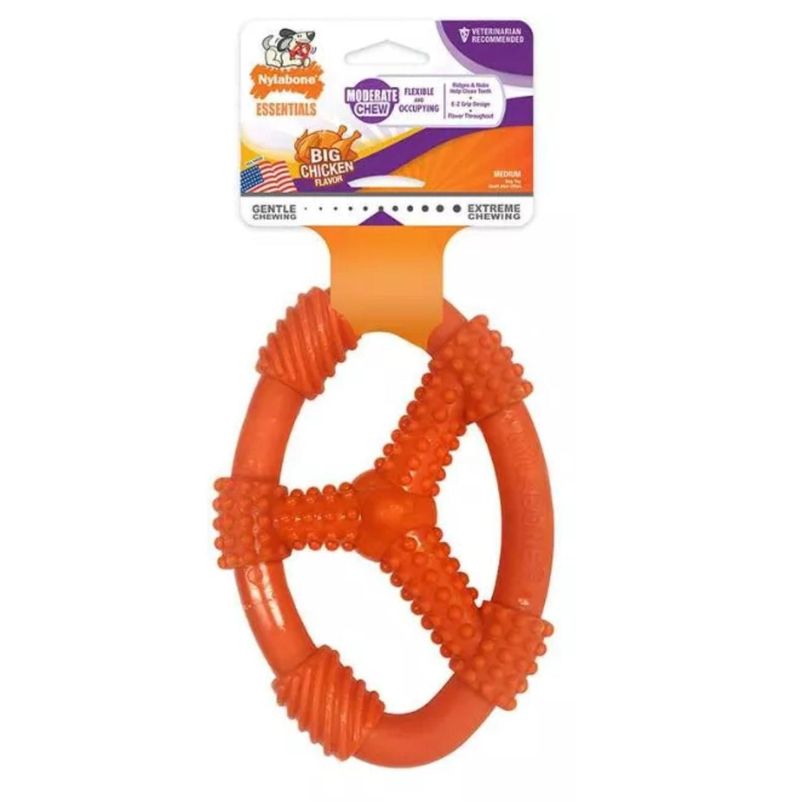 Juguete Para Perros Anillo Oval Flexible Talla M Nylabone-0