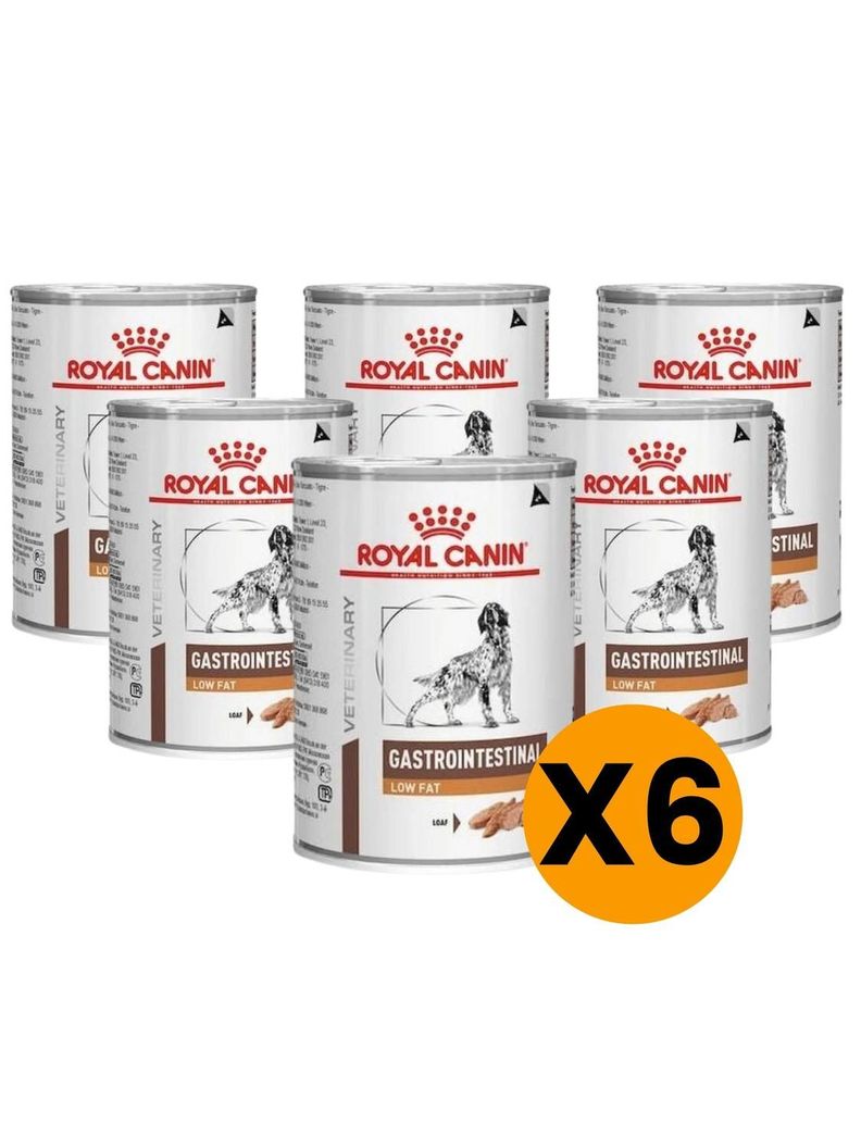 Royal Gastrointestinal Low Fat Lata 420gr | Pack 6 Latas Blanco 10