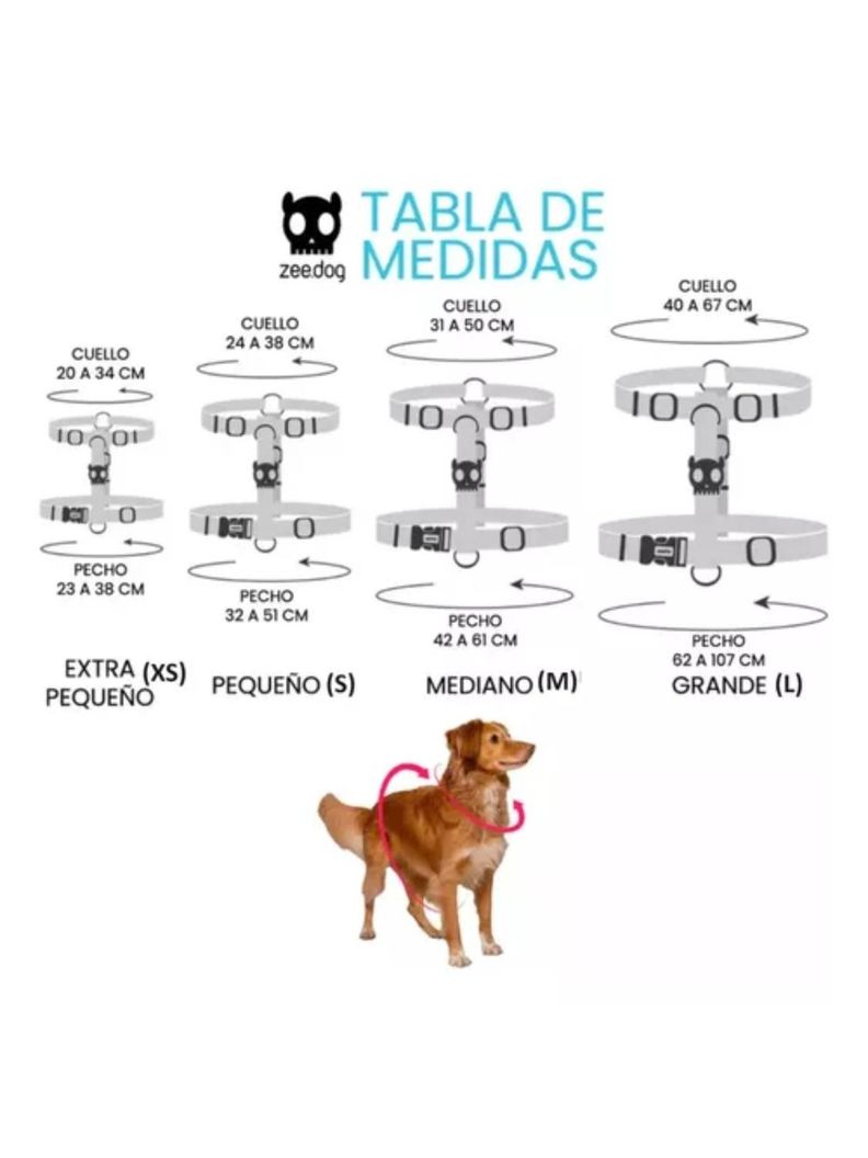 Arnes Zee Dog reforzado y ajustable para perros XS-1