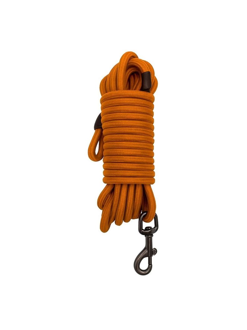 Correa Adiestramiento Perro 10 Metros Nylon Resistente Naranjo