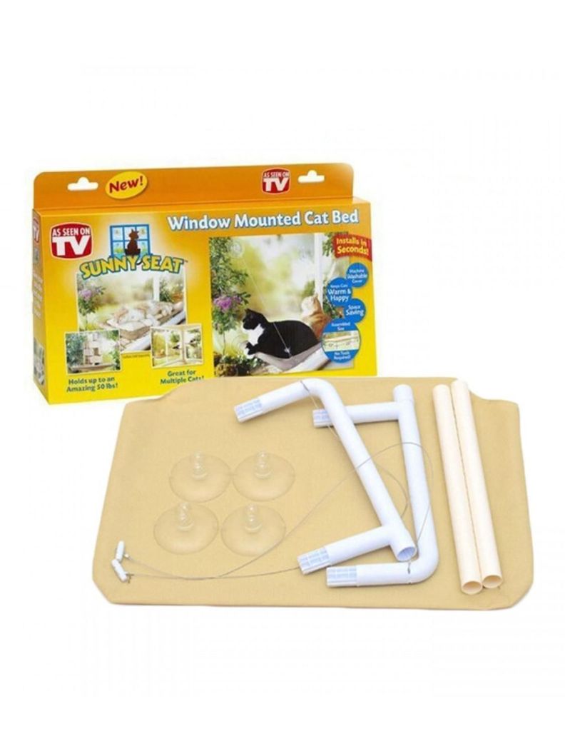 Hamaca Cama Para Gatos Colgante Ventana 55 x 35 cm-1