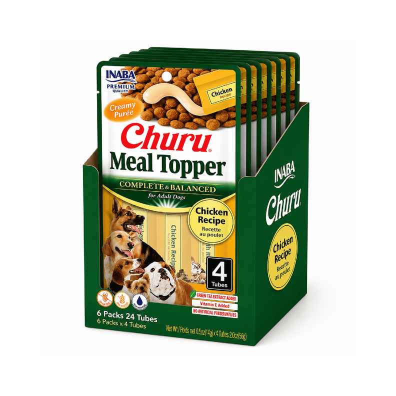 Churu Dog Meal Topper Pollo 14g x4 | Pack 6 Unidades Crema No requiere variantes por talla