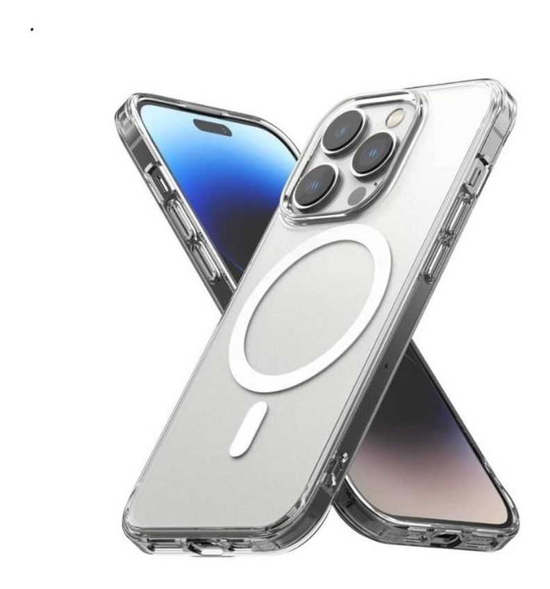 Carcasa para iPhone 14 Transparente MagSafe Antigolpes Blanco