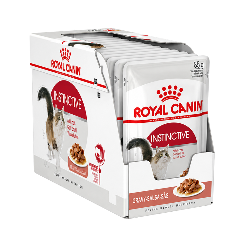 Royal Canin Adult Instinctive Gato 85 g | Sobres | Pack 12 Sobres Blanco 10