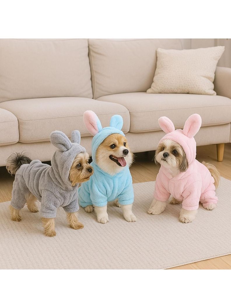 Ropa para mascota conejo orejas polar Talla L 35x22 CM-2