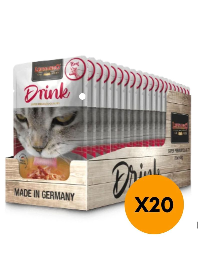 ALIMENTO LEONARDO DRINK SABOR TERNERA 40 GR (PACK 20 SOBRES)-0