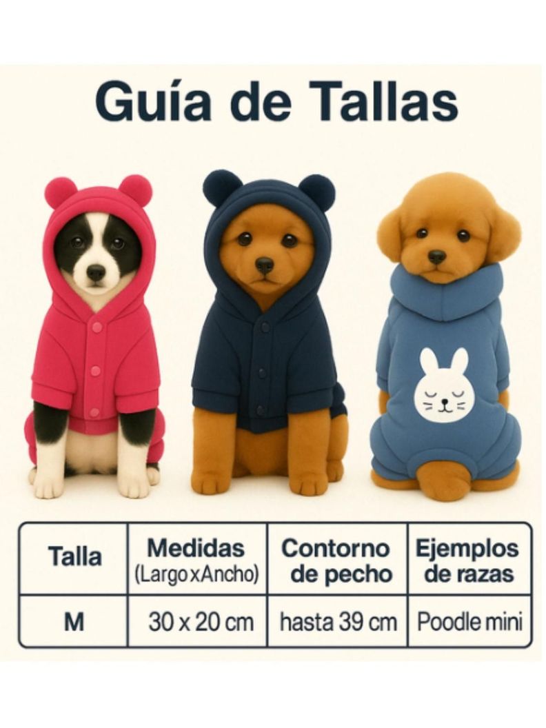 Ropa para mascota conejo polar Talla M 30x20 CM-3