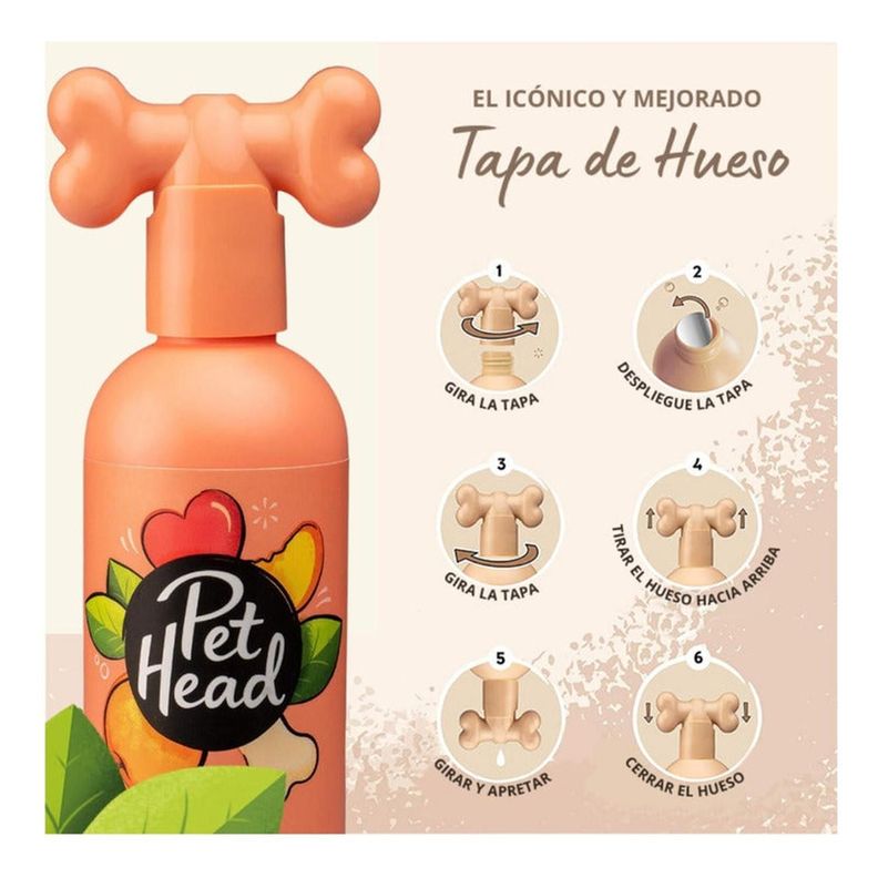 Shampoo 2 en 1 Durazno Y Aceite De Argan 475ml - Pet Head-1
