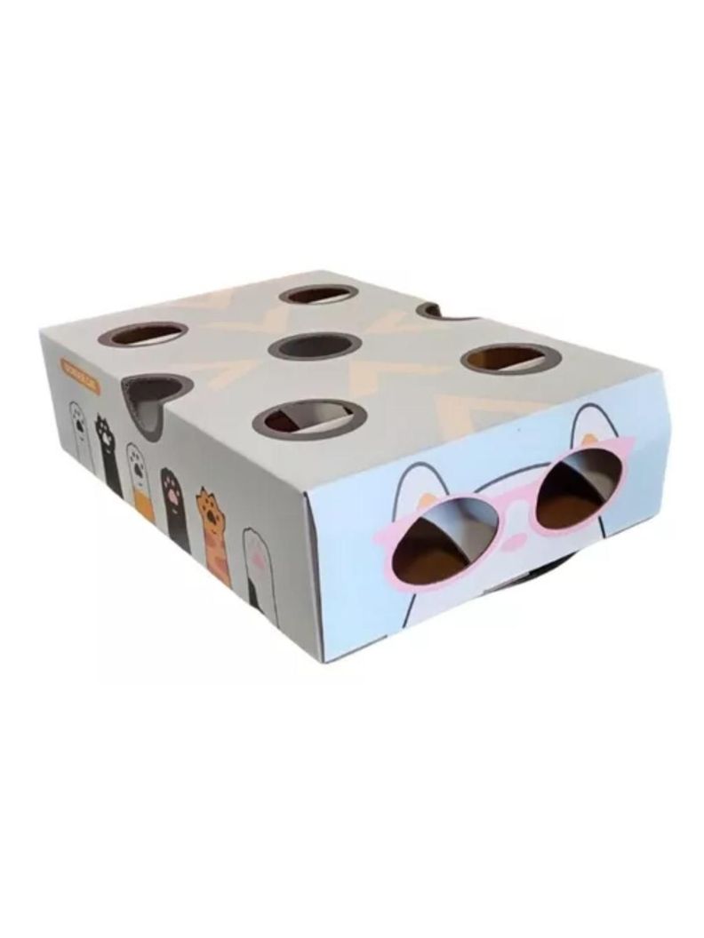 Juguete interactivo para gatos caja con pelotas 35x22x9 cm-1