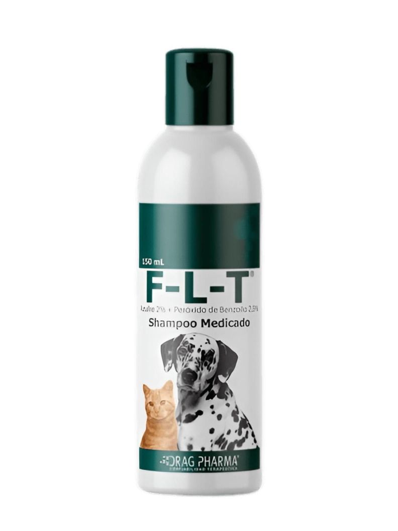 Shampoo F.L.T Medicado Para Perros Y Gatos 150ml - Drag Pharma-0