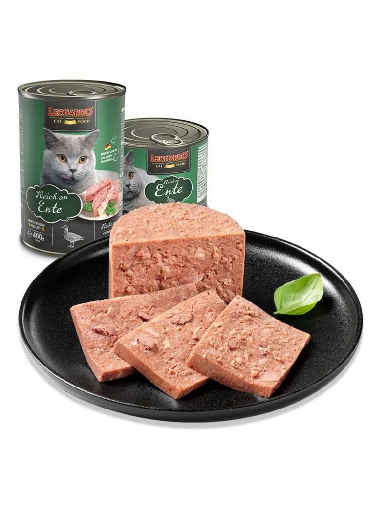 ALIMENTO LEONARDO SABOR PATO LATA 400 GR PACK X6-2