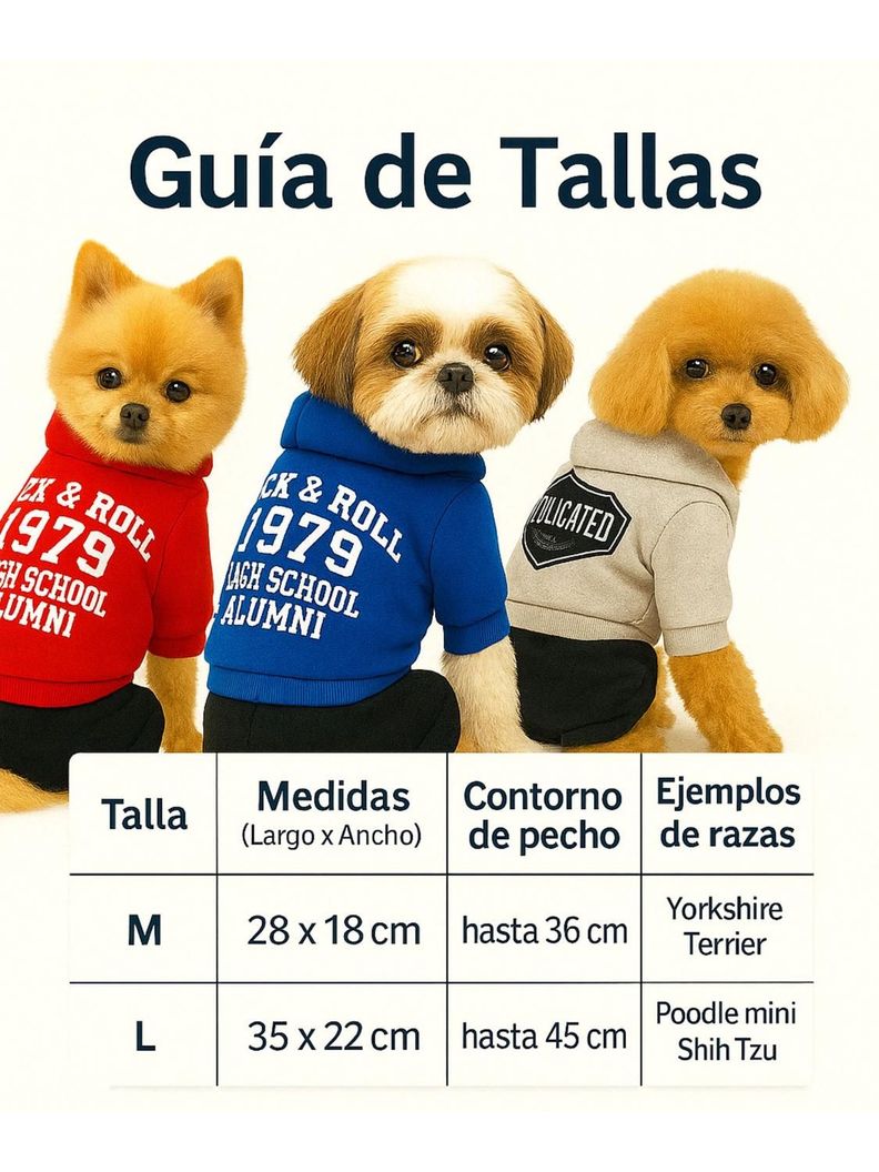 Ropa para mascota Rock polar Talla M 28x18 CM-1
