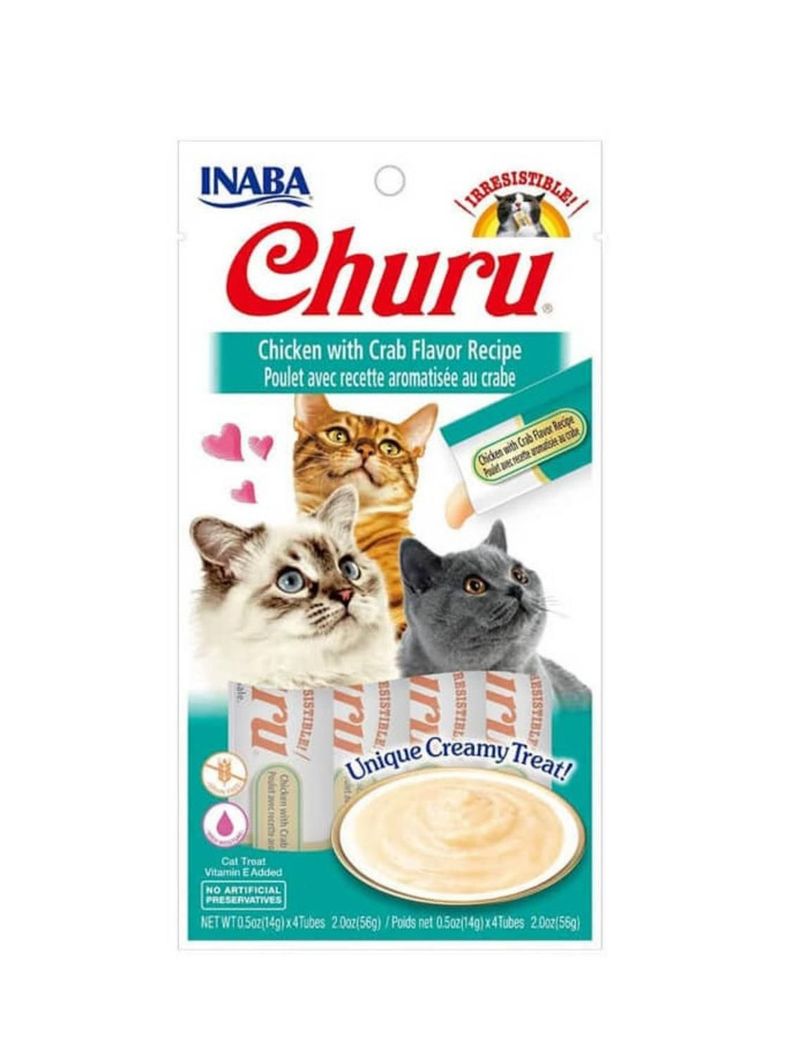 SNACK CHURU GATO CHICKEN Y CRAB 4 TUBOS-0