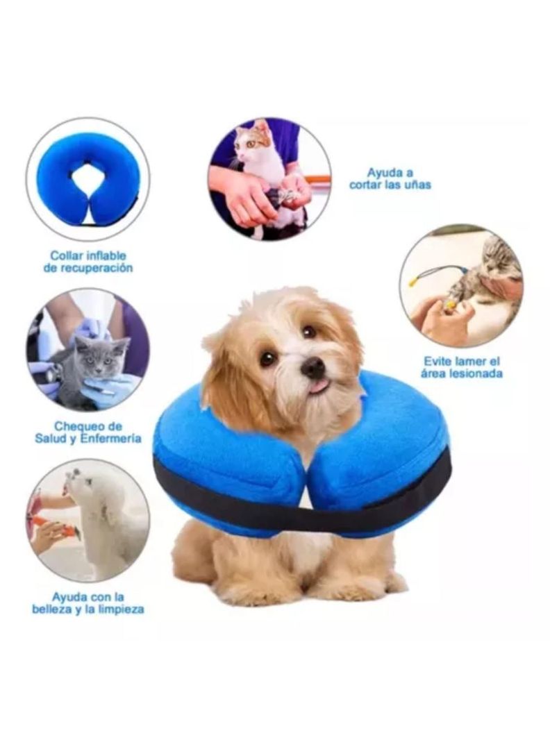 Collar Isabelino Inflable Para Mascotas Talla Xl-2