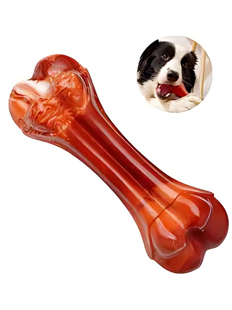 Hueso de Nylon Resistente aroma a tocino para perros 22cm-2
