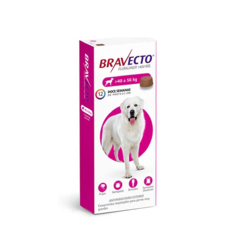 Antiparasitario Externo Bravecto Perro - 40 A 56 KG (1CP)-0