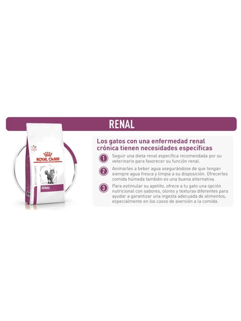 Alimento Royal Feline Renal Saco 2 Kilo-3