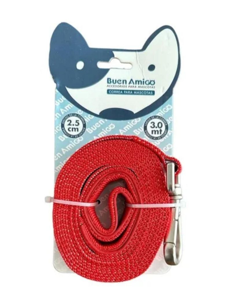 Correa Entrenamiento Larga de paseo 2.5cm ancho 6mts-0