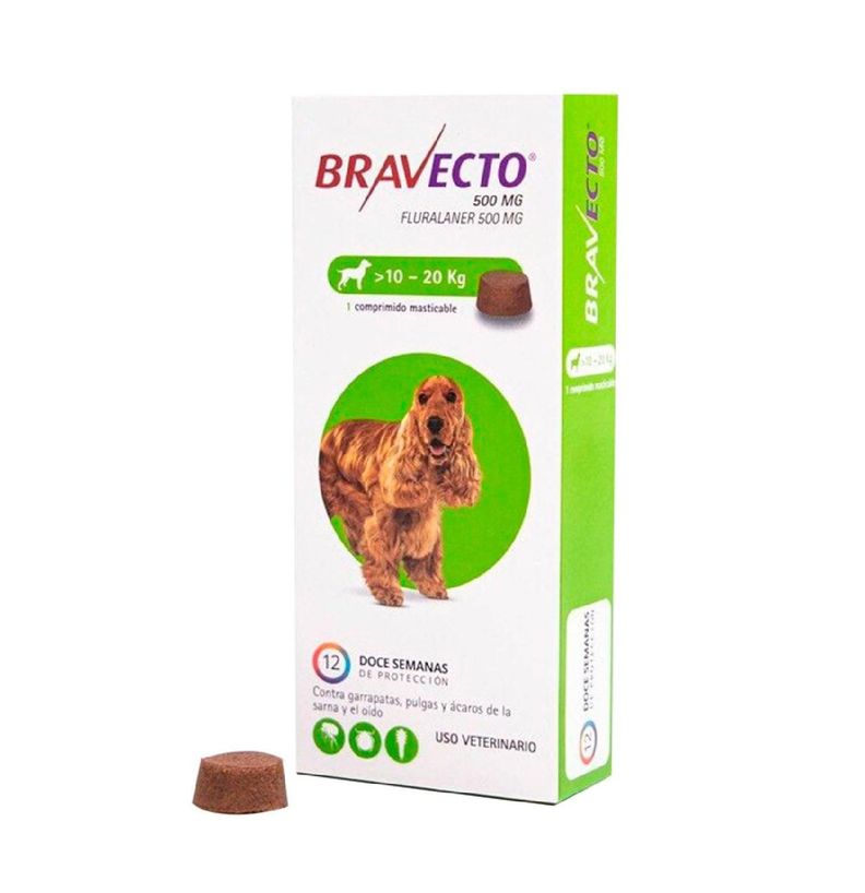 Antiparasitario Externo Bravecto Perro - 10 A 20 KG (1CP)-0