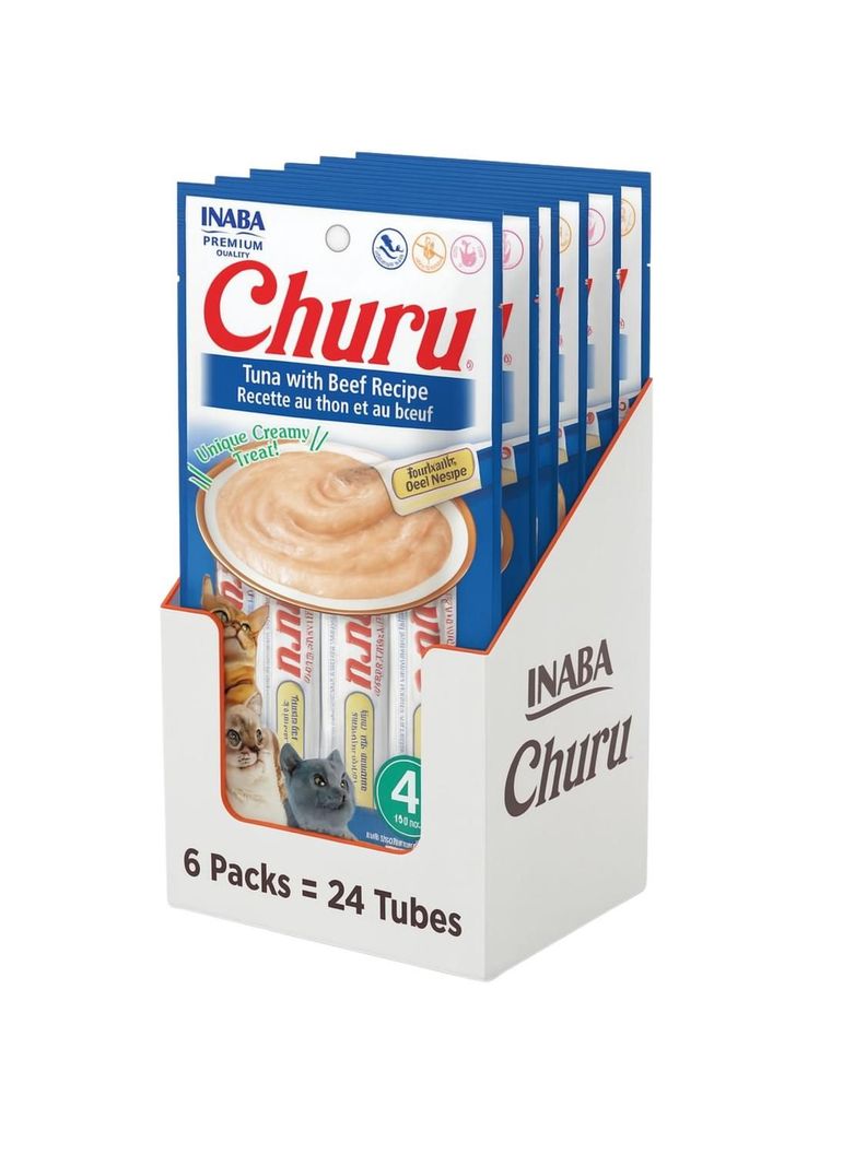 Churu Cat Atun y Vacuno 14g x4 | Pack 6 Unidades Verde 10
