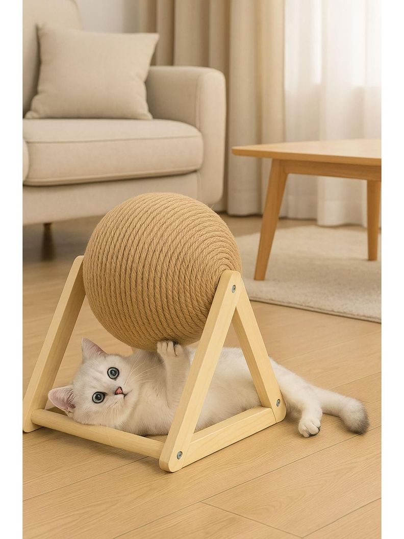 Rascador Bola Giratoria para Gatos 28x18x30 CM-1