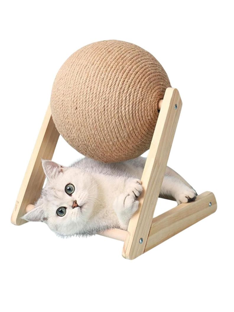 Rascador Bola Giratoria para Gatos 28x18x30 CM-3