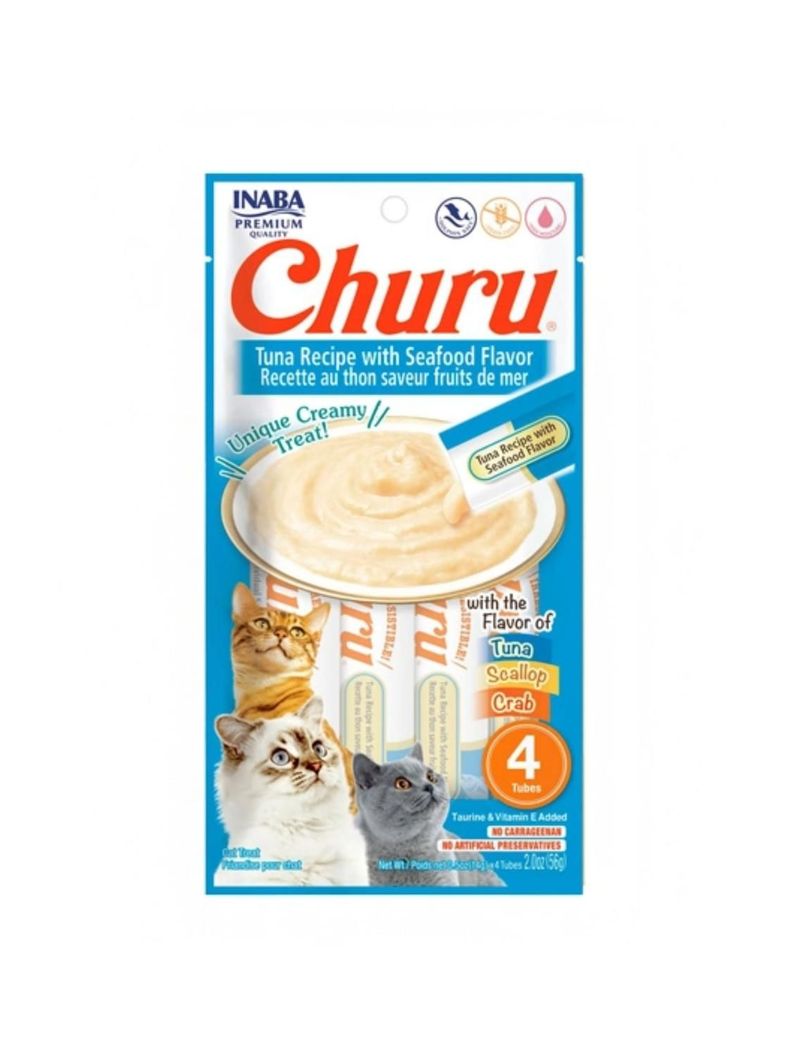 SNACK CHURU GATO TUNA Y SEEFOOD 4 TUBOS-0