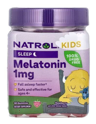 Melatonina 1mg 90 gomitas sabor frutilla - Marca Natrol-0