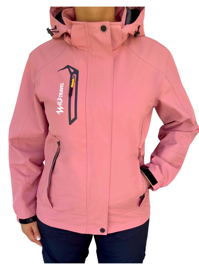 Chaqueta Corta Viento Impermeable Premium Wild Travel Mujer-0