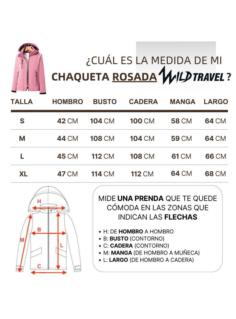 Chaqueta Corta Viento Impermeable Premium Wild Travel Mujer-5