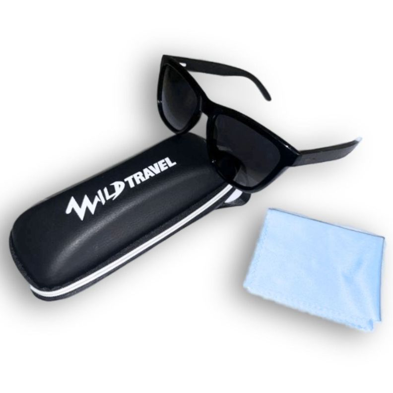 Gafas Lentes De Sol Wild Travel Bambú Uv400 Madera + Estuche Polarizados-2