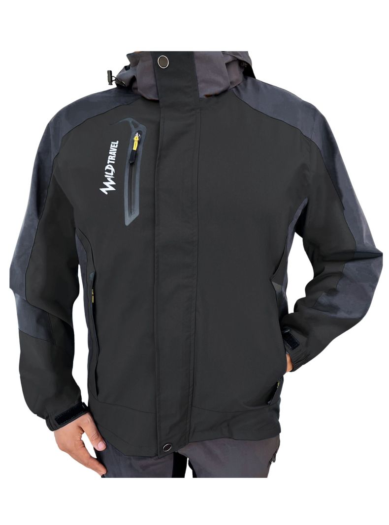 Chaqueta Corta Viento Impermeable Premium WildTravel Hombre-0