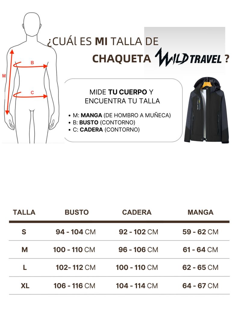 Chaqueta Corta Viento Impermeable Premium WildTravel Hombre-4
