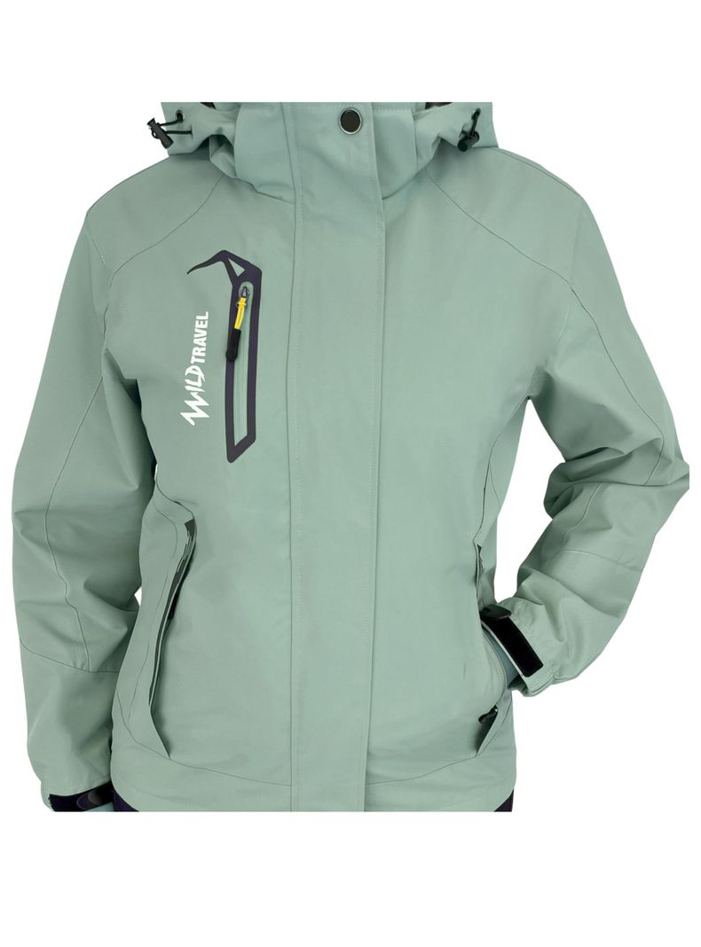 Chaqueta Corta Viento Impermeable Premium WildTravel Mujer-0