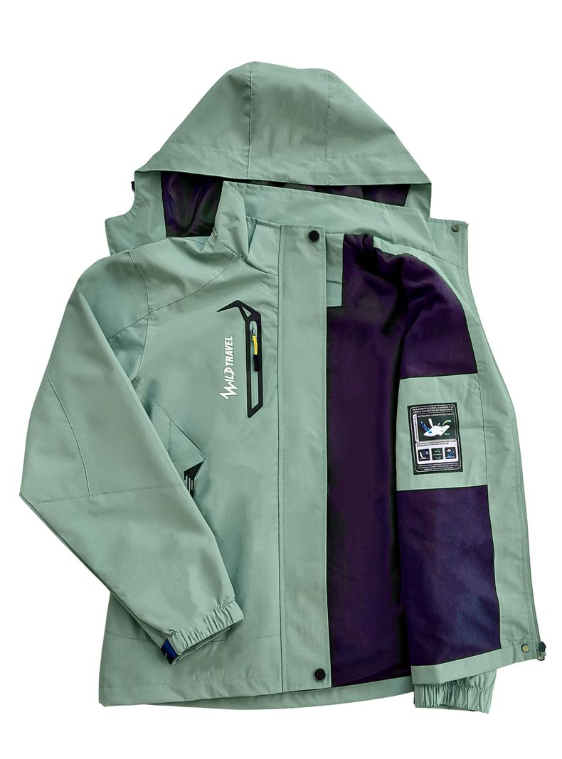 Chaqueta Corta Viento Impermeable Premium WildTravel Mujer-2