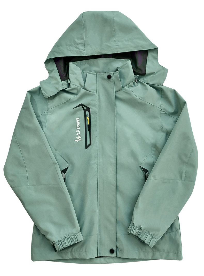 Chaqueta Corta Viento Impermeable Premium WildTravel Mujer-3