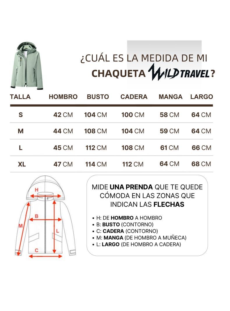 Chaqueta Corta Viento Impermeable Premium WildTravel Mujer-5