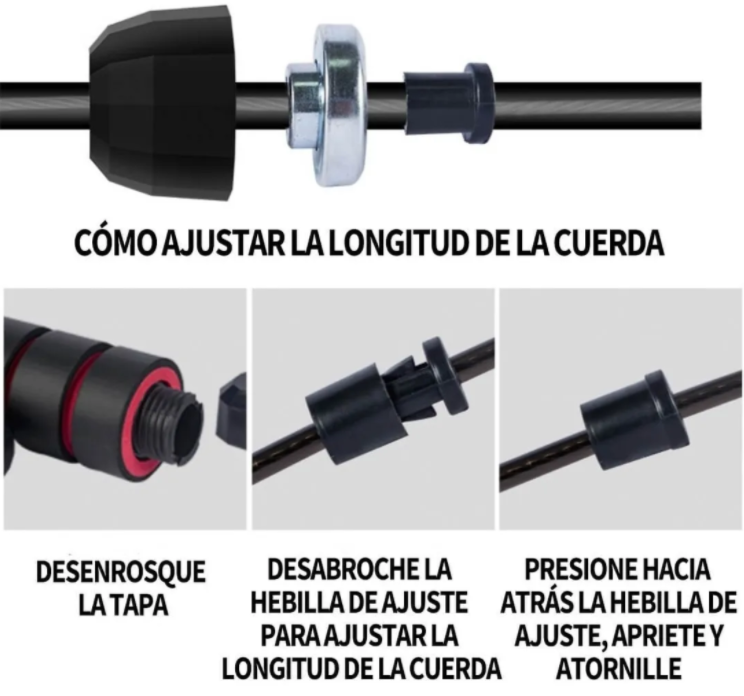 Cuerda 3m Saltar Doble Balero Speed Rope Alta Velocidad-4